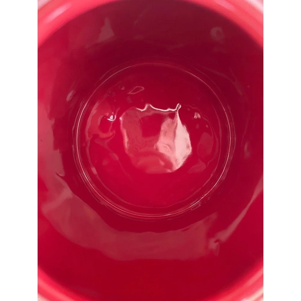 Rae Dunn Santa Cookies Jar Red‎ Ceramic Christmas Holiday Kitchen Decor Lid